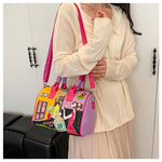PU New Personality Stylish Shoulder Bags Design Patchwork Zipper 2025 Hot Sale Women's Bags Retro High Quality Women's Bags