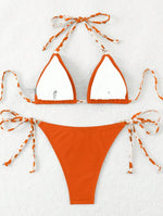 2026 String Triangle Bikini Women Sexy Swimwear Female Halter Swimsuit Solid Bathers Bathing Swimming Swim Suit Beachwear
