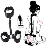 Cosplay Sex Leather Bondage Kit BDSM Restraints Fetish Erotic Sex Toys Couples Women Bandage Slave CollarsHandcuffs Adult Game