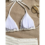Sequins Starfish Halter High Waist Bikini Female Swimsuit Women Swimwear Two-Pieces Bikini Set Bather Bathing Suit Swim V8215