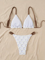 ZTVitality Sexy Mesh Patchwork Bikini Set 2025 New Arrival Padded Bra Bandage Mid Waist Swimsuit Women's Swimwear Summer Biquini