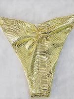 Snake Skin Rhinestone Diamond Bikini Female Swimsuit Women Swimwear Two-pieces Bikini Set High Cut Halter Bathing Suit Swim Lady