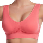 Shockproof Sports Yoga Bra for Women Removable Breast Pad S-7XL Sexy Elastic Back Cotton Sleep Bra Comfortable Sleepwear Top