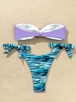 Rhinestone Flower Accessories Swimsuit Women 2026 2-piece Mini Bikini Sexy Strapless Backless Bathing Suit Summer Beach Swimwear