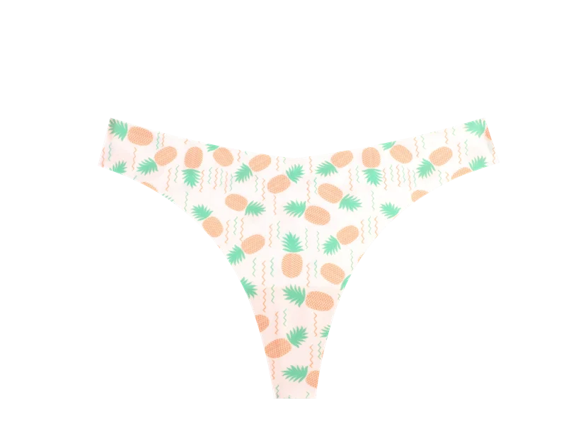 3Pcs Women G-string Seamless Sweet Fruit Thongs Low-waist Panties Ladies Soft Cute Thongs Female S-XL T-Back Panties Underwear