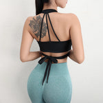 Women Seamless Wireless Sports Bra Shockproof Support Adjustable Strap Padded Yoga Fitness Camisole