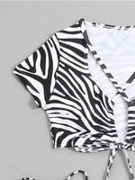 2026 Zebra-stripe Bikinis Women Cross String Swimsuit Swimwear Female Bathers Bathing Swimming Swim Suit Summer Beachwear