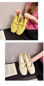 Women Flats Summer Trend Knitted Mary Jane Shoes for Woman Breathable Footwear Lightweight Casual Flat Shoes Zapatos De Mujer
