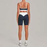 Women's Yoga Set Fitness Sports Gym High Waist Hips-Lift Shorts Slim Fit Backless Bra Suits Training Workout Running Sets