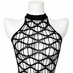 Sexy Cover Up Hollow Out Fishnet Dress without Inside Bikini Sets Summer Holiday Elastic Mini Bodycon Black Dress Free Size