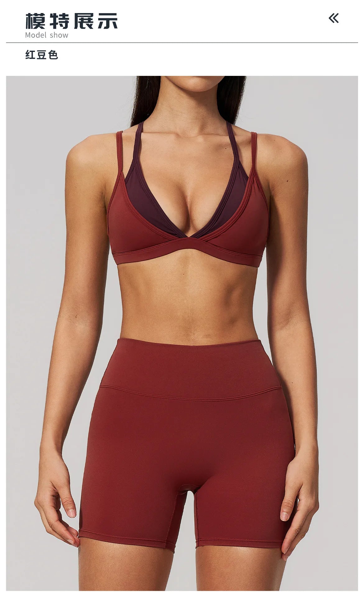 Women 2PCS Yoga Suit Double Strap Shockproof Sports Bra High Waist Tigh Short Fitness Suit Gym Running Leggings Tracksuits