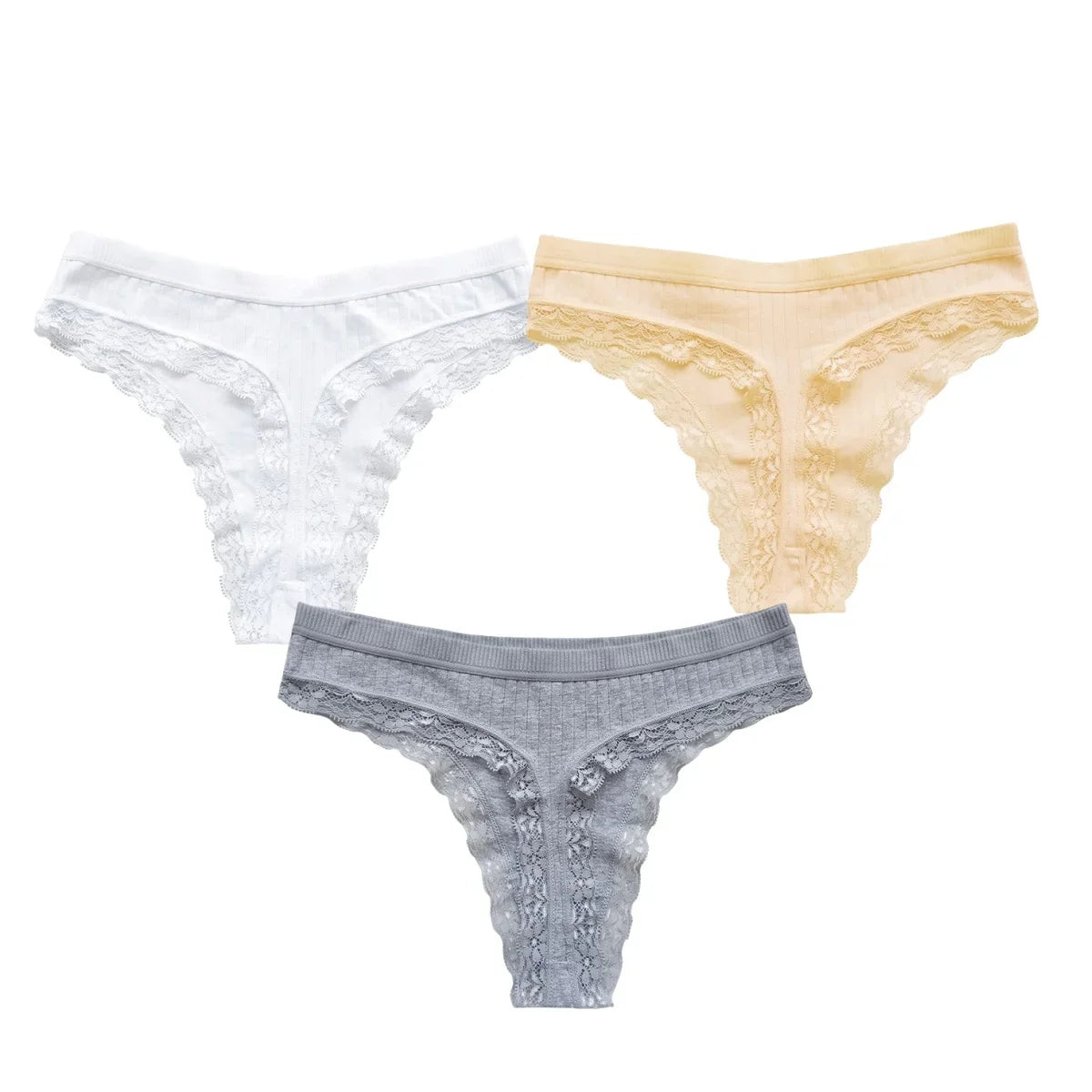 3Pcs/Set Cotton Panties Women G-string Female Underpants Sexy Lingerie Seamless Underwear Low Rise Panties M-XL Intimates