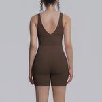 Women's Yoga Set Sports Running Fitness Beautiful Back Vest Hip Lifting Slim-Fit High Waist Shorts Training Gym Workout Suits