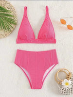Sexy High Waisted Bikini 2025 Women Swimsuit Two Piece Swimwear Female White Bikinis SetSwim Bathing Suits Brazilian Biquini