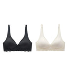 2Pcs/Set Seamless Bras For Women Wireless Push-Up Underwear Female Sexy Lingerie Deep V Brassiere Sleep Soft Intimates