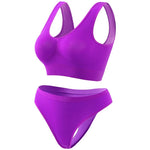 Seamless Bra Set Women Wireless Tanks Bra FemaleLow Rise Thongs Panties Sexy Lingerie Set Comfy Underwear Intimates S-5XL