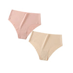 2Pcs/Set Ice Silk High Waist Briefs Panties Women Stretch Underwear Seamless Panties Female Underpants Sexy Lingerie XS-XL