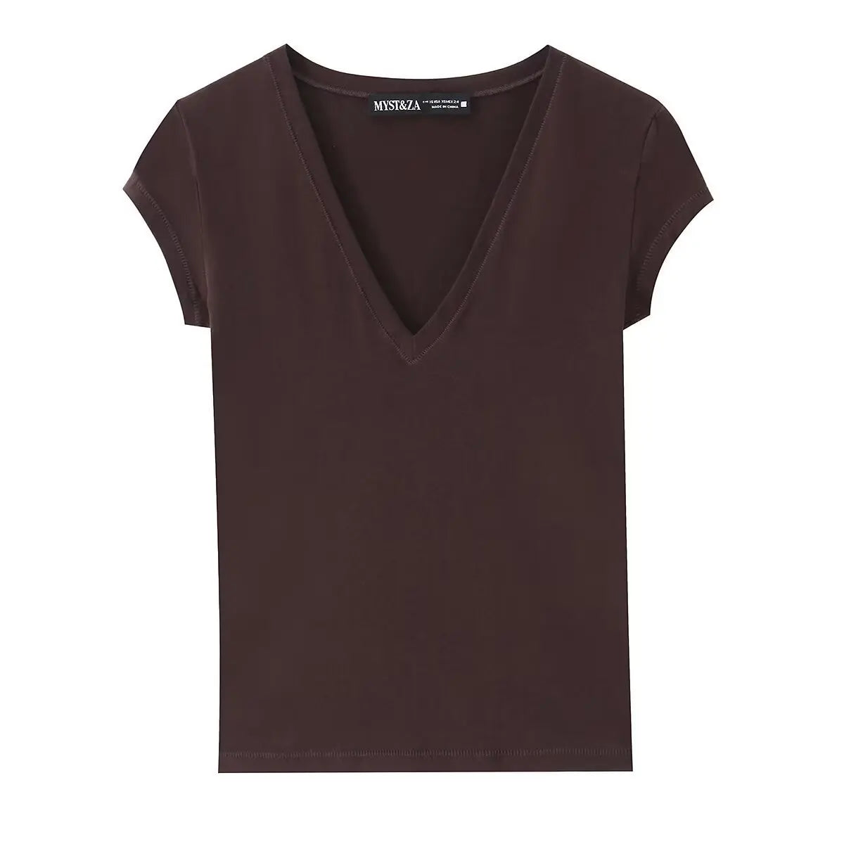 Women's Short-Sleeve Slim-Fit Simple V-Neck T-Shirt Colors Women V Neck Slim Fit Short Sleeve T Shirt Casual Top For Summer K1LO