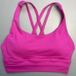 Solid Color Women Fitness Yoga Bra Top Soft Tight Comprehensive Training Jogging Gym Sports Underwear Cross Back With Chest Pad