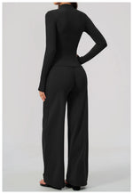 3 PCS Yoga Sets Women Long Sleeve Zipper Slim Jacket+sports Bra+high Waist Flare Pants Fitness Suits Gym Exercise Athletic Wear