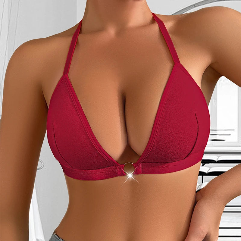 1pcs Fashion Style Women's Bras No Pad Wire Free 3/4 Cup Sexy Brassiere Backless Sexy Lingerie No Adjustable Female Underwear
