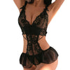 Deep V Backless Design Bodysuit, Open Crotch Sexy Lingerie Women's Erotic Underwear For Sex