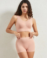 Women Seamless Bra Set Female Bra Tanks Low Waist Boyshorts Underwear Sexy Casual Sports Panties Lingerie Set S-5XL Intimates