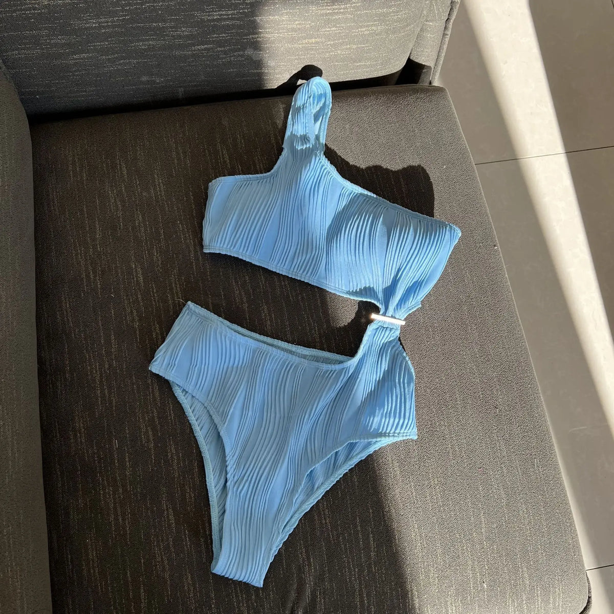 2026 Solid White One Piece Swimsuit Women Sexy Irregular Hollow Out Bikini One Shoulder Backless Monokini Summer Beach Swimwear