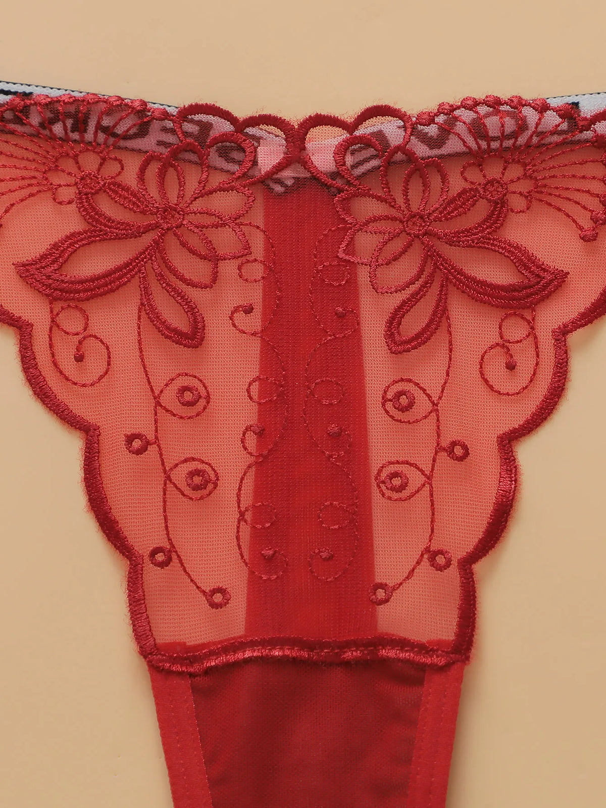 Women's Sexy Lace Floral Thong Low Waist Seamless Antibacterial Easy Wash Quick Dry Comfortable Underwear C926