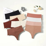 1Pc Women G-string Panties Seamless Thongs Female High Waist Underpants Summer Soft Panties Sexy Lingerie Comfy Thin Underwear