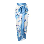 Womens One Piece Swimsuit with Cover Up Print Skirts Beachwear Female Swimwear 2025 Flower Print Bathing Suits for Women Holiday