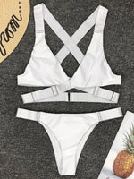 Sexy Adjustable Buckle Bandage Vevlet Bikini 2026 Women Swimsuit Female Bikinis Swimwear Two Pieces Bikini set Bathing Suit Swim