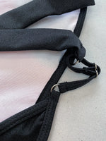 DEKA Deep V Swimwear New Scalloped Splicing High Cut One Piece Swimsuit Women Halter Bodysuit Female Bather Bathing Suit Swim