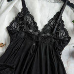Tulle Suspenders Lace V-Neck Sleepwear Underwear Semi-transparent Night Dress Women's Lingerie Nightgowns