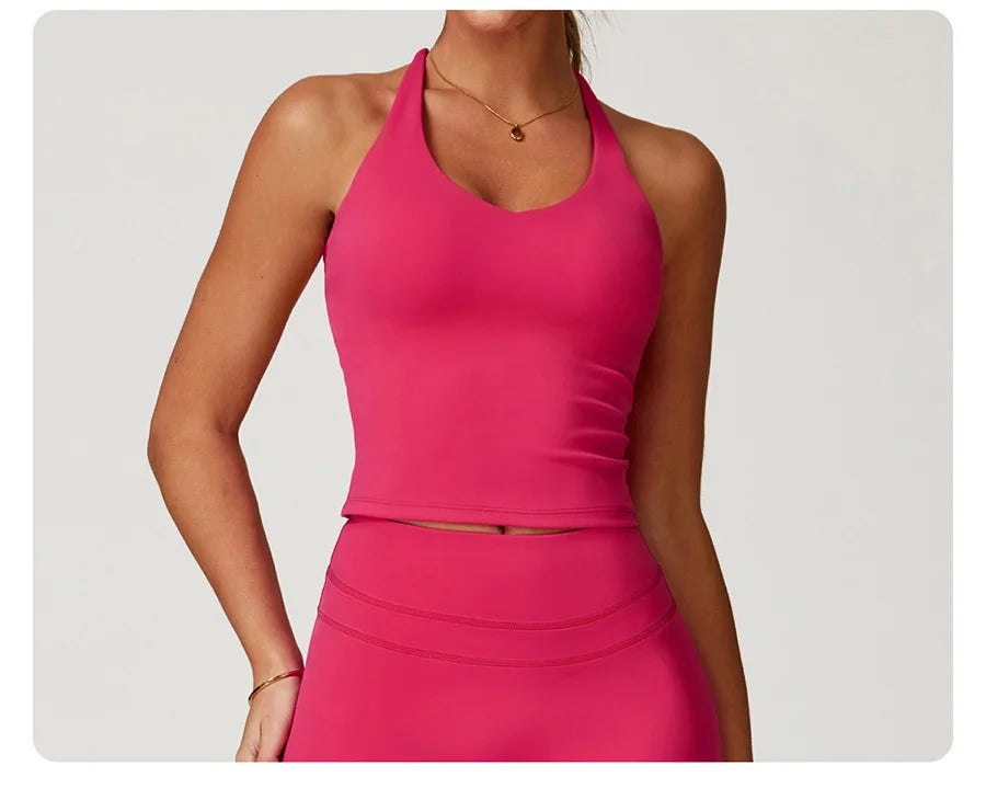 Yoga Set 2PCS Women Tracksuit Nude Feeling Workout Sets Gym Clothes Push Up Fitness Running Sportwear Sport Bra Leggings Suit