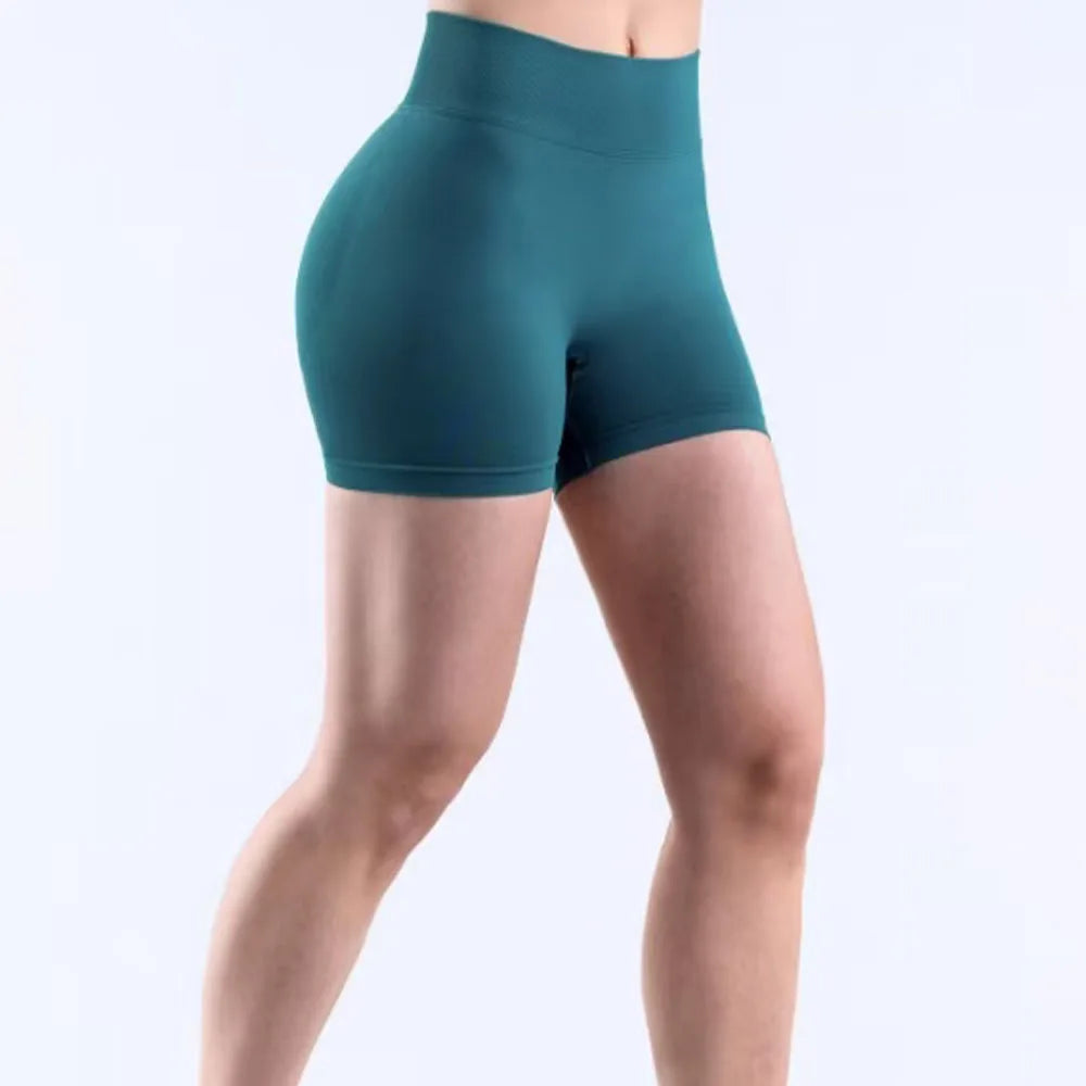 Women High Waist Yoga Shorts Stretch Breathable Sports Shorts Fitness Gym Running Workout Short Pants For Ladies