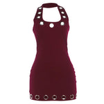 Summer Women's Fashion Dress Backless Hot Girl Sexy Slim Hip Cover Dress