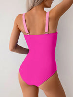 2026 Sexy Black Swimwear Women's One-Piece Bikini Deep V Neck Hanging Strap Swimsuit New Arrival Integrated Design Sportswear