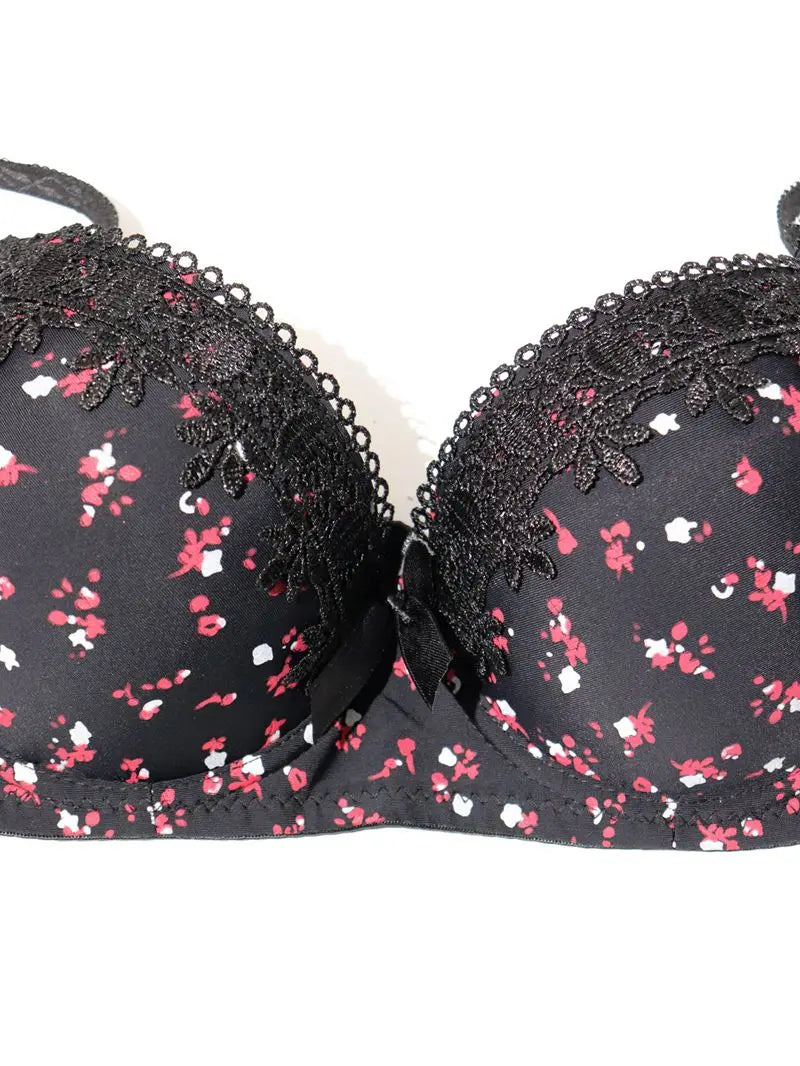 Beauwear Floral Brassiere Push Up Bra With Foam Pad Lace Underwear with wire Embroidered Bras for Women 75B-90B