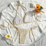 2026 Triangle String Bikinis Women Swimwear Female Sexy Swimsuit Solid Bathers Bathing Swimming Swim Suit Beachwear