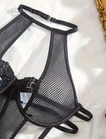 Open Lingerie Set Transparent Lace Up Bandage Exotic Sets Mesh Femme Lingerie Lace Bra Set Women Sexy Lingerie Set