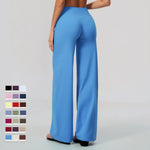 NCLAGEN Womens Wide Leg Pants High Waist GYM Clothes Loose Casual sport Trousers Outdoor Running Fitness Workout Leggings