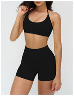 Sexy Gym Top Women Sports Bra Running Hanging Neck Yoga Bra Breathable Sports Underwear Women Fitness Push Up Workout Top Women