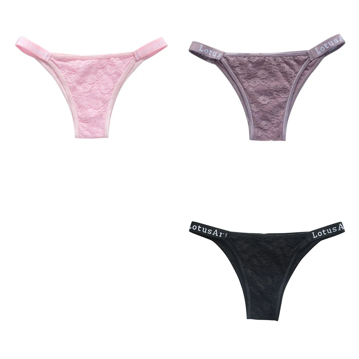 3PCS/Set Women Lace Panties Sexy Brazilian Panties Female Underpant Low Waist Panty Girls Underwear Fashion Intimates