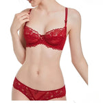 French Anime Style Lingerie Set Ultra Thin White Lace Bra Small Breasts Push Up Traceless Bralette Pure Desire Gathering Sexy BB