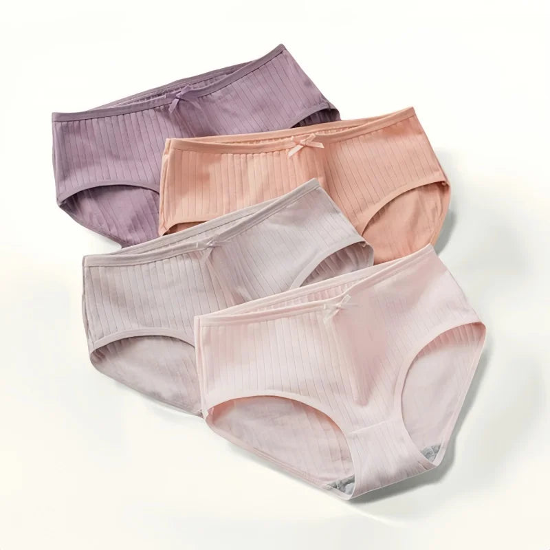 7Pcs/Set Cotton Panties Low Waist Briefs Women Sexy Lingerie Female Underpants Panty Solid Color Breathable Underwear Intimates