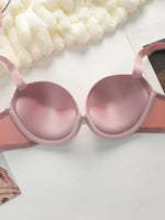 Thickened bra set gathering and bursting solid color set suitable for wearing sexy women's underwear with small breasts B2051