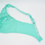 Womens Lager Bosom Lace Bralette Ladies Floral Unpadded Bra Sexy Lingerie See through Underwired Plus Size Brassiere Top