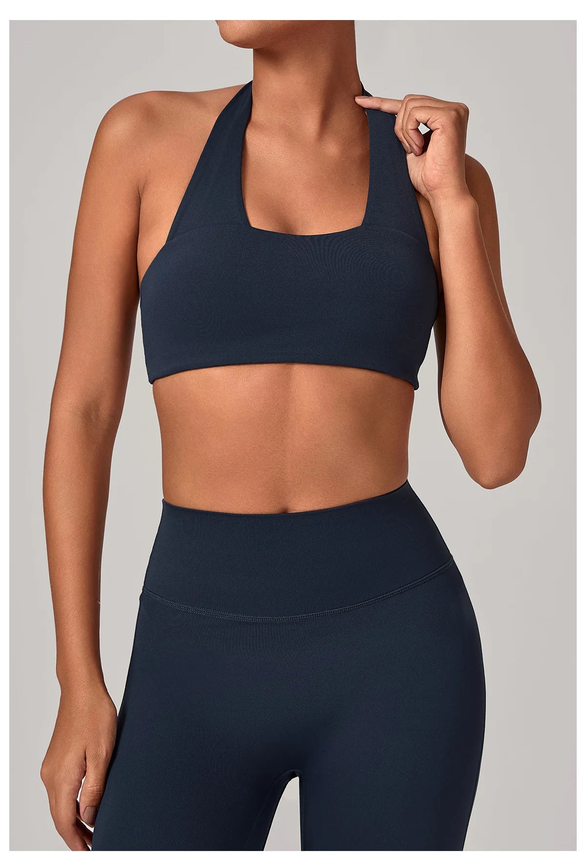 Sexy Fitness Bra Women Sports Sports Bra Halter Top High Support Push-up Open Back Running Gym Wear Yoga Bra Workout Underwear
