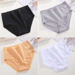 4Pcs/Set Women Cotton Briefs Seamless High Waist Breathable Underwear Female Stretch Comfortable Lingerie New solid color Panty